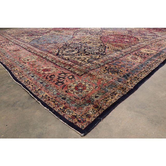 Antique Persian Kerman Rug, 11'03 X 23'06 For Sale - Image 9 of 11
