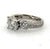 14k White gold ring with GIA ( 6224012750) cerrtified 1.15 carat H VS1 rround brilliant and 0.28 carats of pave set...
