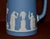 Vintage Wedgwood England Portland Jasperware Grape Pitcher Blue & White For Sale - Image 13 of 13