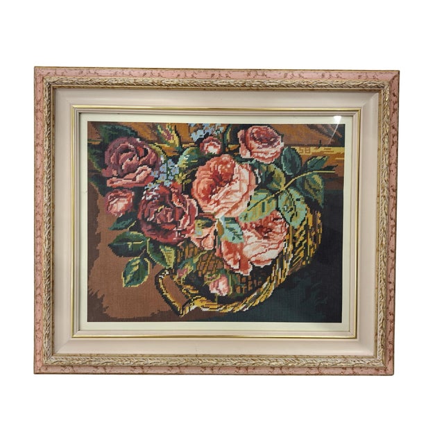 Vintage Wool Embroidery Artworks, 1980s, Set of 2 For Sale - Image 6 of 13