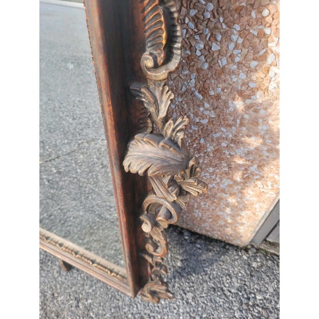 Wood Louis XV Style Mirror, 1950s For Sale - Image 7 of 9