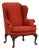 20th Century Drexel Heritage Queen Anne Style Wingback Chair For Sale