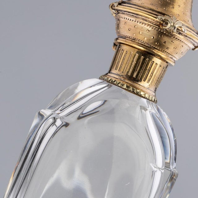 19th Century French 18k Gold Mounted Scent Perfume Bottle, 1890s For Sale - Image 11 of 16