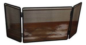 Black Metal Trifold Fireplace Screen, 1990s