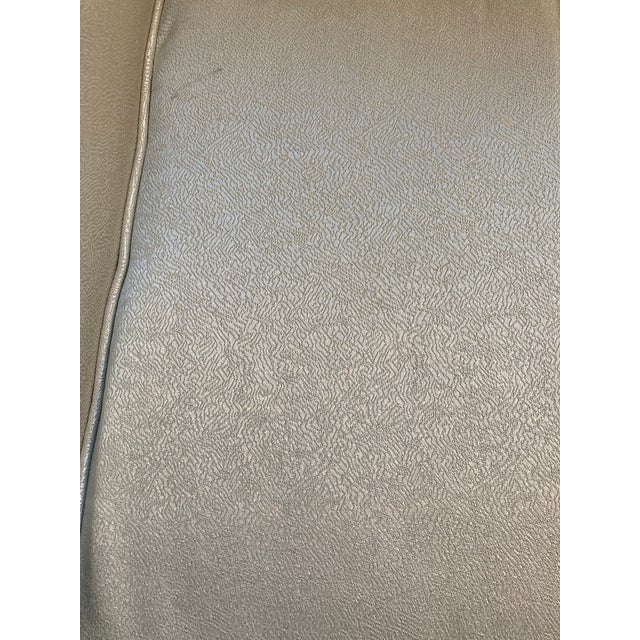 Ivory 1940s Wingback Chairs With Mahogany Legs - Set of 2 For Sale - Image 8 of 9