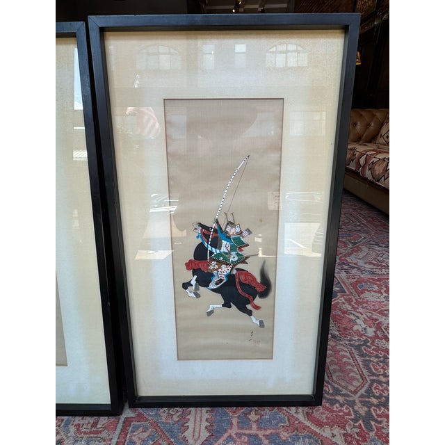 This is such a dynamic pair of paintings! The shape of the frames, the color palette, the movement- they would add...