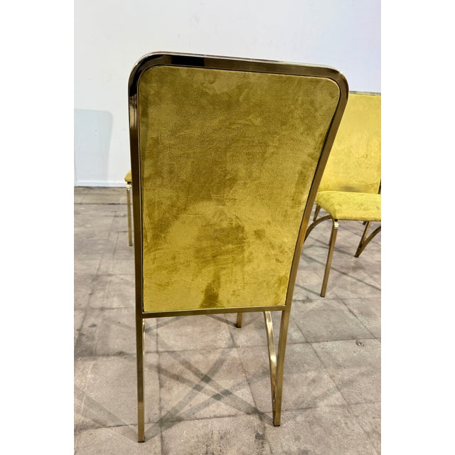 Italian Set of Six Dining Chairs, Attributed to Romeo Rega, Italy, 1970s For Sale - Image 3 of 8