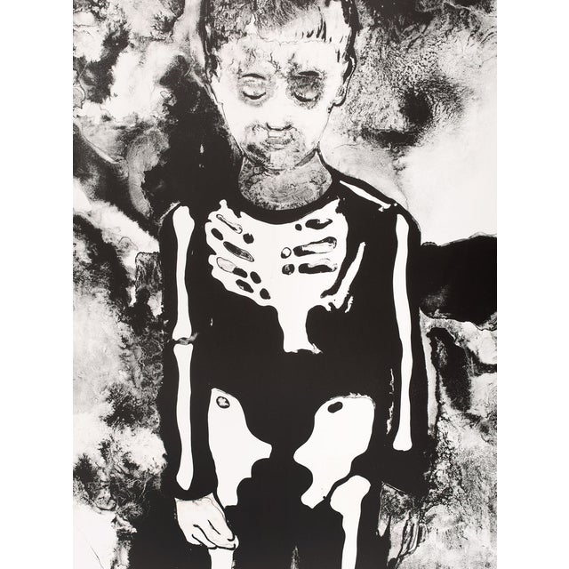 Françoise Pétrovitch, Garçon au Squelette, 2016, Lithograph For Sale