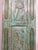 Wood Vintage Green Floral Carved Wood Door – Antique Indian Sliding Barn Door Statement Panel 96x29.5 For Sale - Image 7 of 8