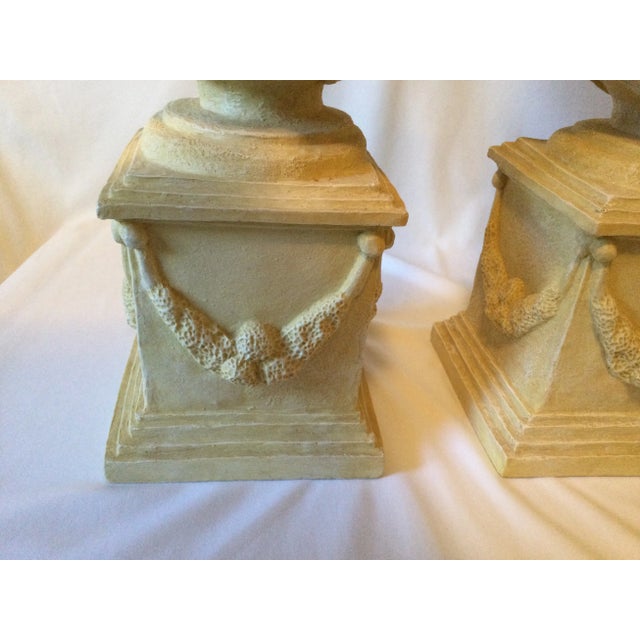 Vintage French Anduze Style Vases With Fruit Sculptures/Topiary, a Pair For Sale - Image 13 of 18
