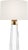Traditional AERIN by Visual Comfort Signature Olsen 15" Cordless Accent Lamp in Crystal and Hand-Rubbed Antique Brass with Linen Shade For Sale - Image 3 of 3