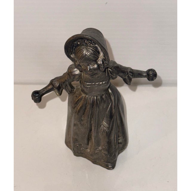 Antique 1800s Pewter Little Match Girl Candle Snuffer Hans Christian Andersen For Sale - Image 11 of 12