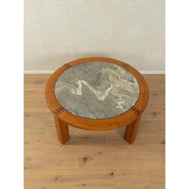 Wood Vintage Marble and Wood Coffee Table, 1960s For Sale - Image 7 of 7