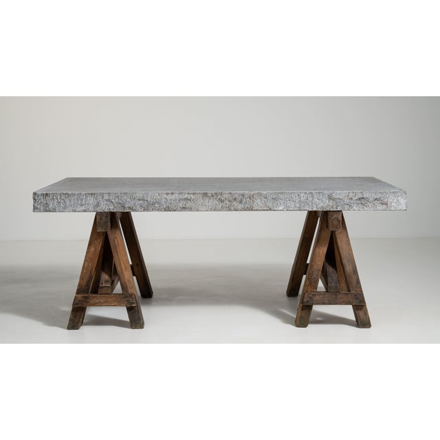 Belgian Blue Stone Trestle Table, Antique, Belgium, Circa 1900 For Sale - Image 12 of 14