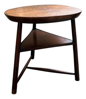 Antique Wooden Tripod Side Table, Late 18th Century