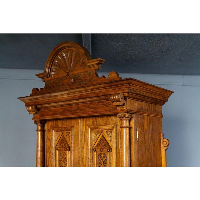 Antique Wooden Buffet Cupboard For Sale - Image 10 of 18