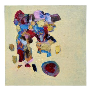 "Untitled 1/14/23" Contemporary Original Abstract Oil Painting by Lynn Christian. Framed For Sale