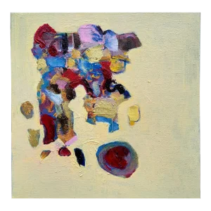 "Untitled 1/14/23" Contemporary Original Abstract Oil Painting by Lynn Christian. Framed