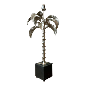 Vintage Regency Punch Cut Palm Tree Lamp