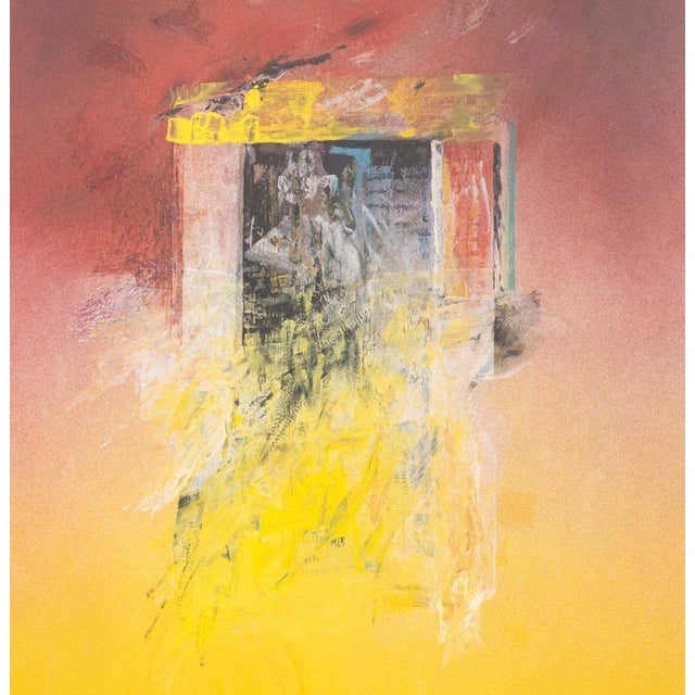 Contemporary Illegibly Signed Abstract Composition, 2004 For Sale - Image 3 of 5