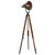Metal Vintage Industrial Clear Glass and Wooden Floor Lamp For Sale - Image 7 of 7