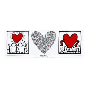 1989 Keith Haring 'Untitled (1987)' Pop Art Red,White Italy Offset Lithograph