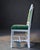 Antique Portuguese Wood Chair in Agua Green Velvet Fabric, 1920s For Sale - Image 4 of 10