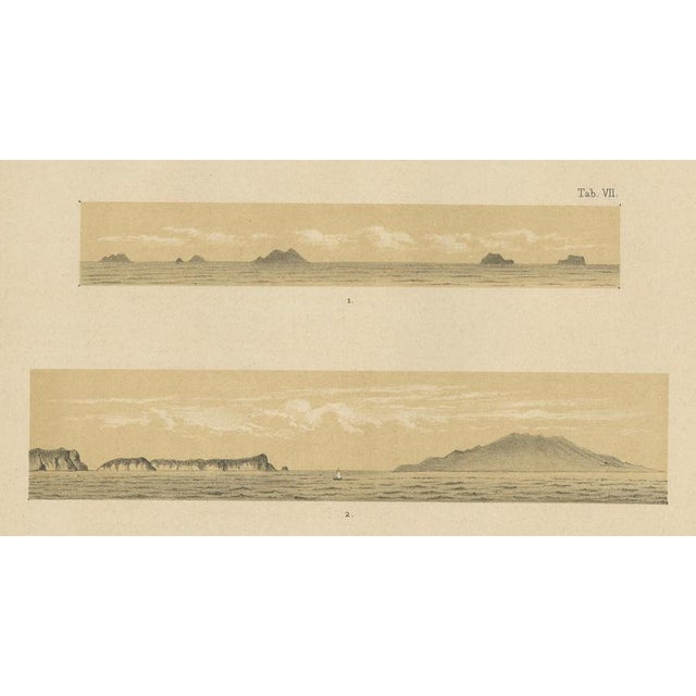 This refined panoramic seascape plate was published in 1888 as part of Karl Martin’s important scientific and travel...