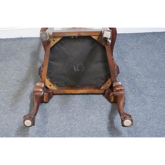 High End Vintage Solid Mahogany Traditional Chippendale Style Dining Arm Chair 102488 For Sale - Image 9 of 10