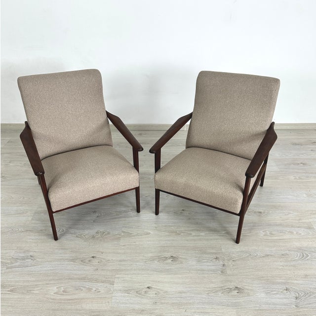 Danish Lounge Chairs - A Pair For Sale - Image 4 of 11