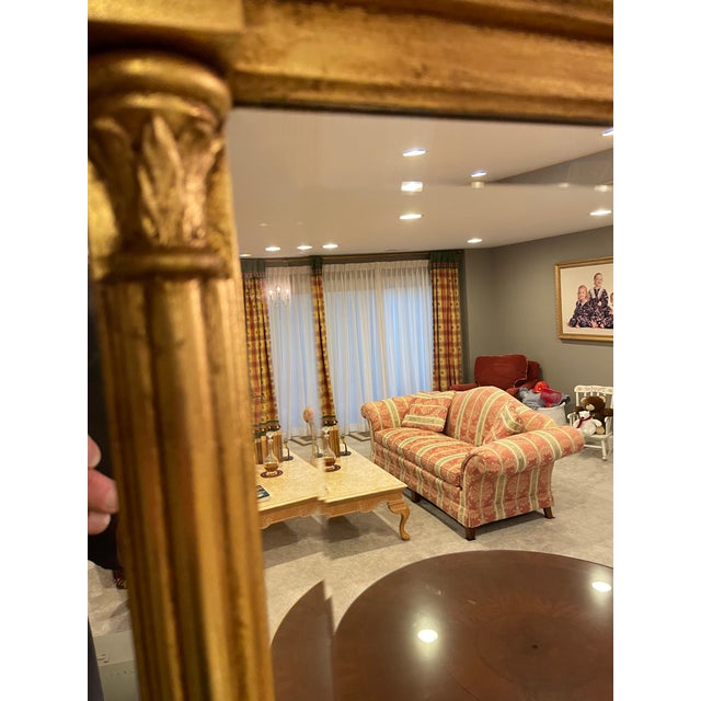 2000 - 2009 Friedman Brothers Large Traditional Gold Leaf Mirror For Sale - Image 5 of 12