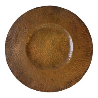 Arts and Crafts Hammered Copper Plate/Charger For Sale