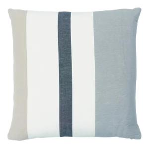 Schumacher Lolland Linen Stripe Pillow in Grey Sand