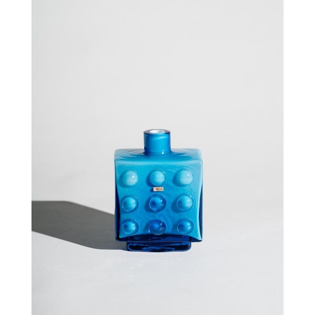 Pop Art Duo Blue Cased Glass Bubble Vases from Friedrich Kristall, Germany, 1970s, Set of 2 For Sale - Image 15 of 18