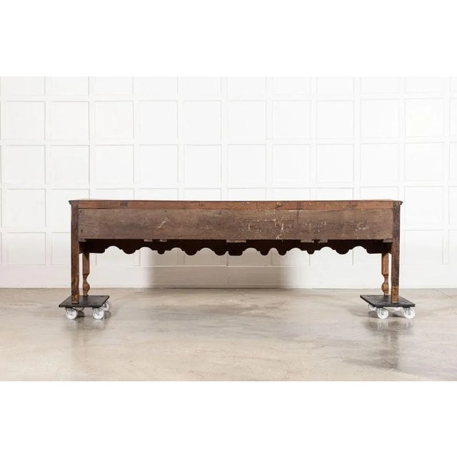 Large Early 19th Century English Oak Dresser Base, 1800 For Sale - Image 12 of 13