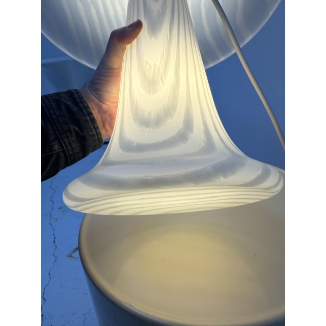 Large Mushroom Zebra Table Lamp from Peill & Putzler, 1970s For Sale - Image 7 of 9