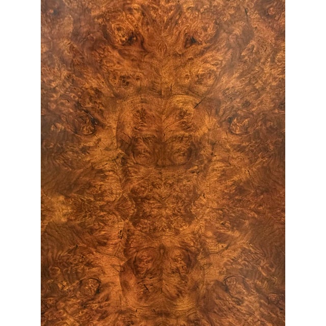Brown Monumental 46" Maitland-Smith Burl Wood "Skyscraper" Pedestal - 1980s Postmodern Art Deco Revival For Sale - Image 8 of 12