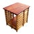Brown 1950s Restored Rattan "Jacob's Ladder" Storage Side Table With Mahogany Top For Sale - Image 8 of 11