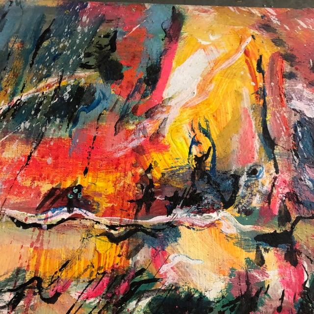 Abstract Original Vintage Abstract Landscape Painting 1970’s For Sale - Image 3 of 9