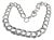 17" 97 gram Sterling Silver Double Chain link necklace For Sale