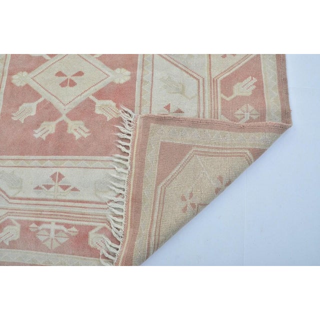 1960s Muted Pink and Neutral Turkish Carpet For Sale - Image 4 of 10