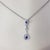 Metal Late 20th Century 14k White Gold Sapphire and Diamond Pendant Necklace For Sale - Image 7 of 8