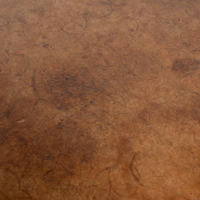 English Mahogany Leather Top Large Conference or Dining Table With Leaves, Circa 1900 For Sale - Image 12 of 16