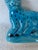 Vintage Blue and Black Spotted Ceramic Cat For Sale In New Orleans - Image 6 of 9
