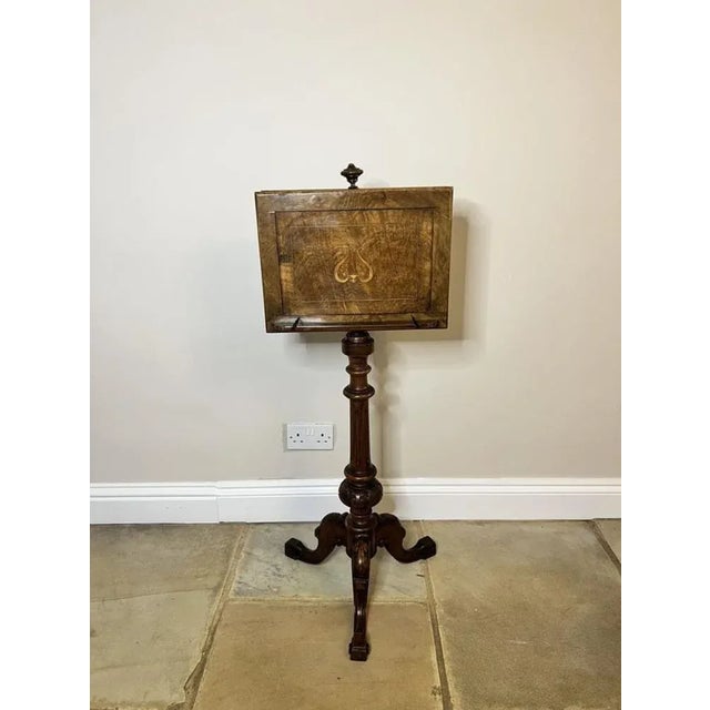 Victorian Burr Walnut Inlaid Duet Music Stand , 1850s For Sale - Image 13 of 13