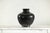 Black Charcoal Glazed Ceramic Vase with Rounded Belly and Flared Neck For Sale - Image 8 of 12