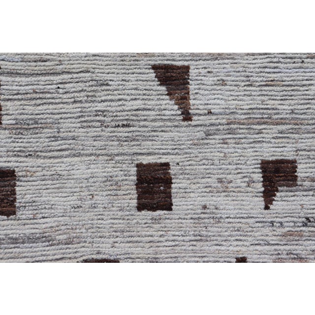 2020s Distressed Modern Rug in Moroccan Style in All Over Unique Design For Sale - Image 5 of 12