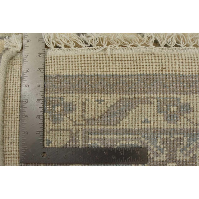 Oushak Rug 8'4'' X 10'1'' Ivory Wool Traditional Hand-Knotted Oriental Carpet For Sale - Image 12 of 12