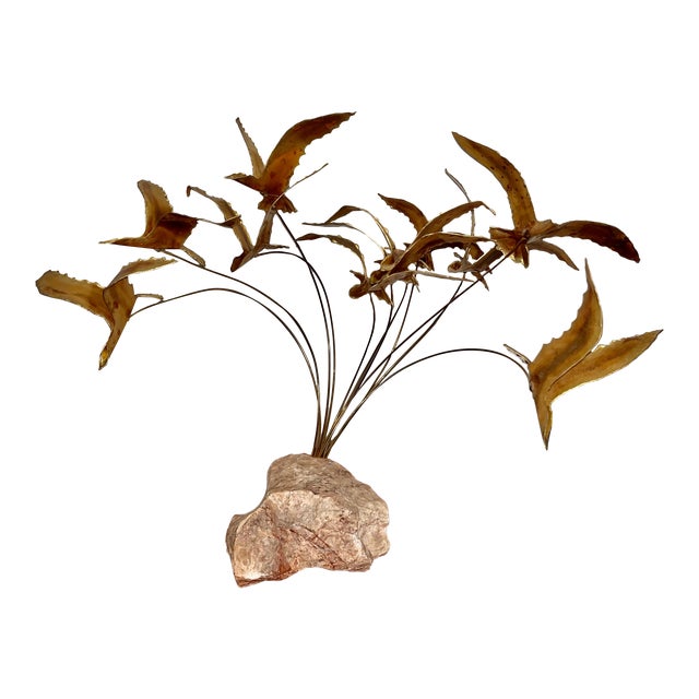 1960s Vintage Mid Century Brutalist Nautical Seagull Metal Art For Sale