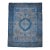 1970s Vintage Persian Handmade Wool Cotton Blue Area Rug For Sale